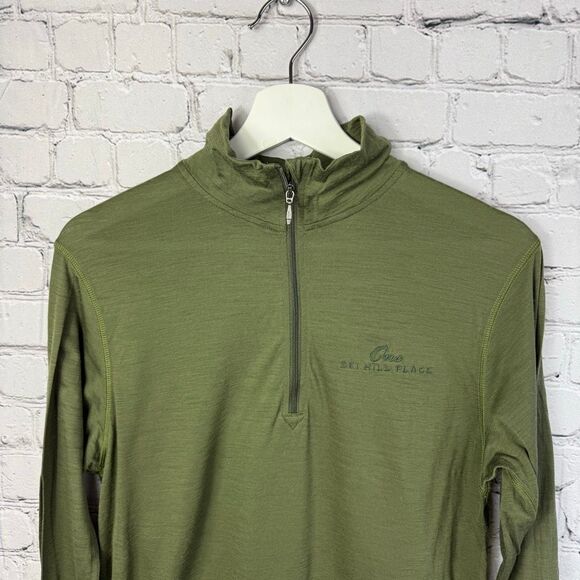Smartwool Men's Classic 1/4 Zip Baselayer Size Medium Forest Green - Picture 2 of 11